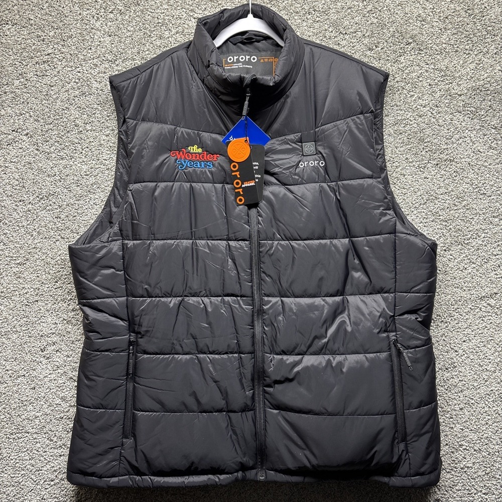 Ororo Heated Vest Mens 3XL Puffer Quilted The Wonder Years Film Set Employee NWT